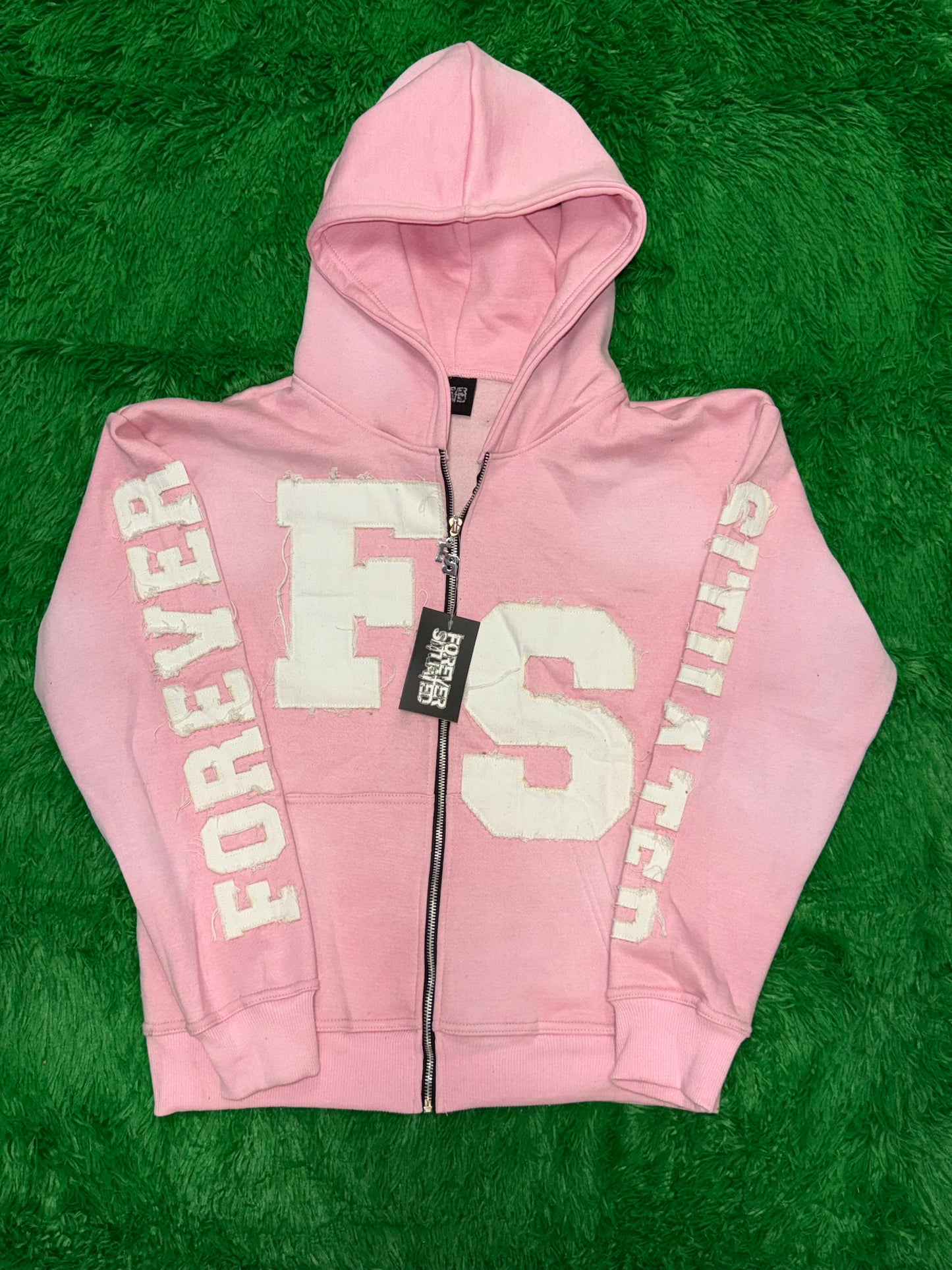 Forever Situated Pink Zip-Up Sweatsuit